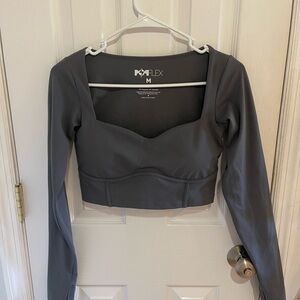 POPFLEX Women's Charcoal Crop Top